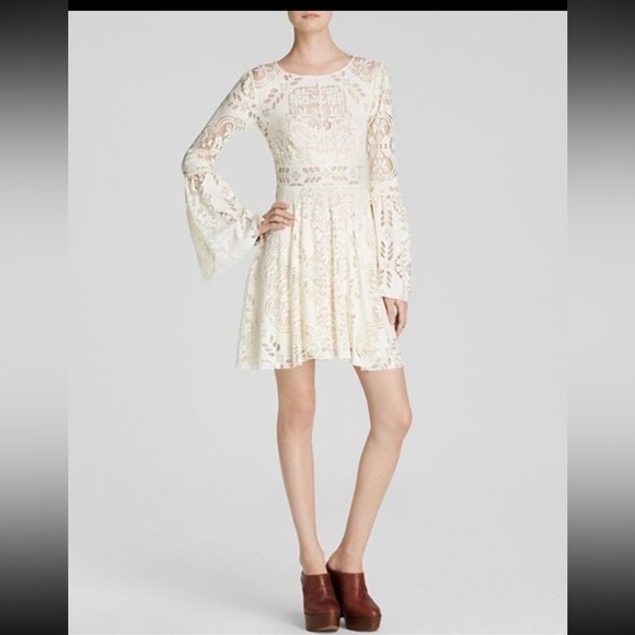 Free People lace folk song dress - Picture 3 of 10